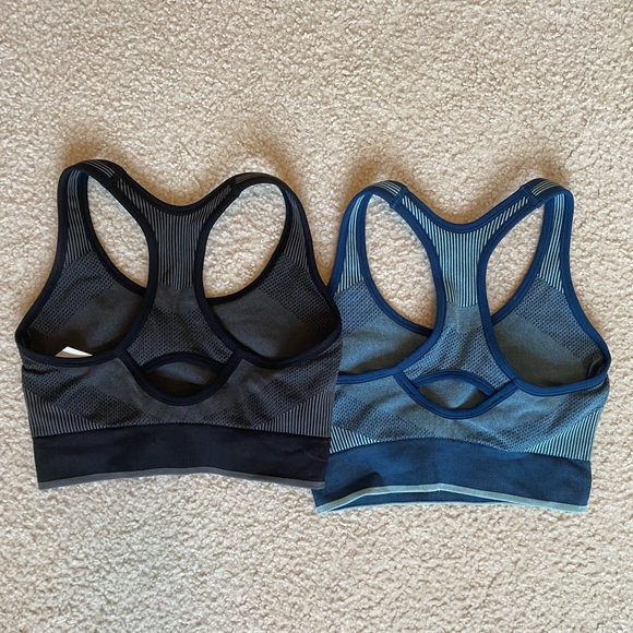 Puma 2 PACK Blue Gray/Black Sports Bra S - Picture 2 of 4
